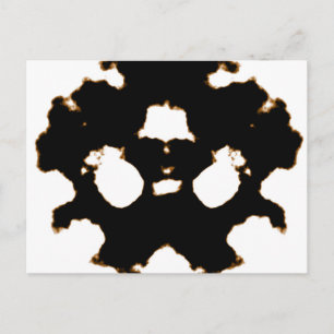 Rorschach-test van een inktblokkaart briefkaart