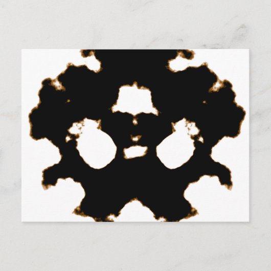 Rorschach-test van een inktblokkaart briefkaart (Voorkant)