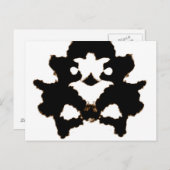 Rorschach-test van een inktblokkaart briefkaart (Voorkant / Achterkant)