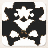 Rorschach-test van een inktblokkaart kartonnen onderzetters (Voorkant)