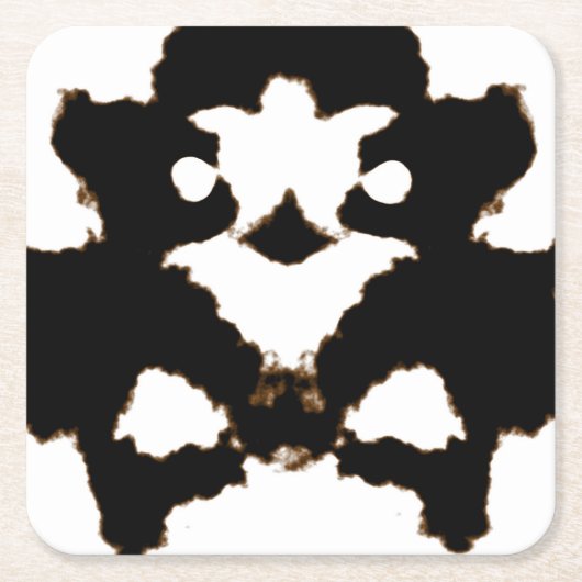 Rorschach-test van een inktblokkaart kartonnen onderzetters (Voorkant)