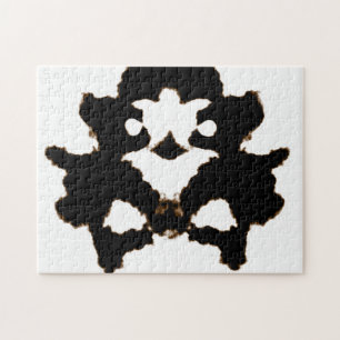 Rorschach-test van een inktblokkaart legpuzzel