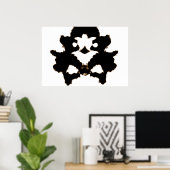 Rorschach-test van een inktblokKaart Poster (Thuiskantoor)