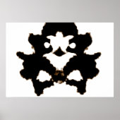 Rorschach-test van een inktblokKaart Poster (Voorkant)