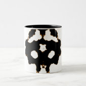 Rorschach-test voor een inktblokkaart in zwart tweekleurige koffiemok (Center)