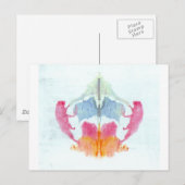 Rorschach-testinkt Bord 8 Dierlijk Briefkaart (Voorkant / Achterkant)