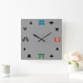 Rorschach Wall-Clock Vierkante Klok (Huis)