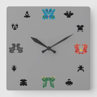 Rorschach Wall-Clock Vierkante Klok