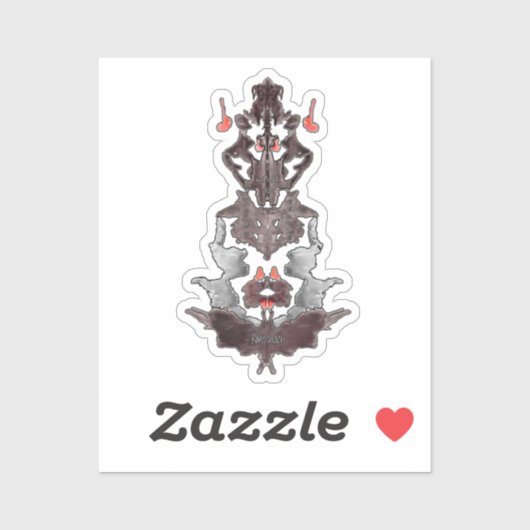 Rorschach wil mensen lezen sticker (Vel)