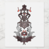 Rorschach wil mensen lezen wijn etiket (Enkel label)