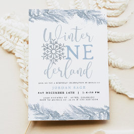 RORY Blue Winter Onder Land Pine 1e verjaardag Kaart