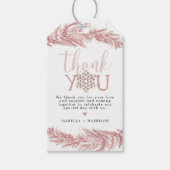 RORY Blush Winter Pine Snow Flake-kerstfeestvieren Cadeaulabel (Voorkant)