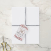 RORY Blush Winter Pine Snow Flake-kerstfeestvieren Cadeaulabel (Met Touw)