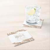 RORY Boho Beige Winter Wonderland Eerste Verjaarda Kartonnen Onderzetters (Insitu)