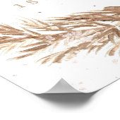 RORY Boho Beige Winter Wonderland Eerste Verjaarda Poster (Hoek)