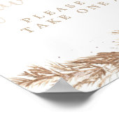 RORY Boho Beige Winter Wonderland Favor Teken Poster (Hoek)