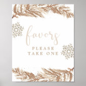 RORY Boho Beige Winter Wonderland Favor Teken Poster (Voorkant)