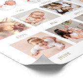 RORY Boho Beige Winter Wonderland Foto Milestone Poster (Hoek)