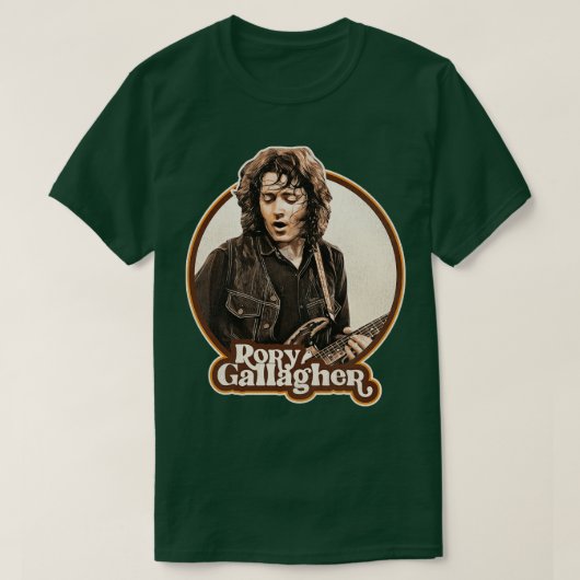 Rory Gallagher 70s Retro Sepia Toon T-shirt (Design voorkant)