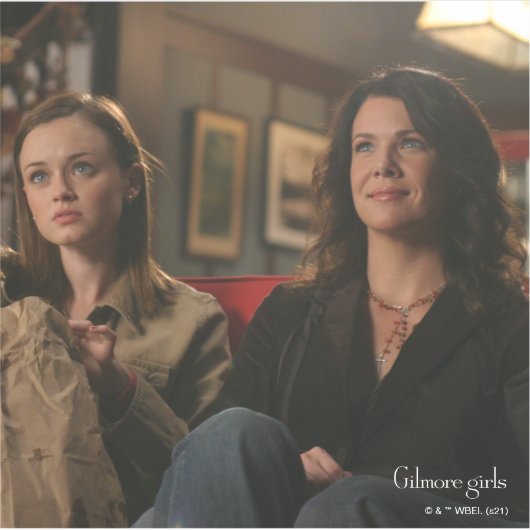 Rory & Lorelai Bekijk een film Sticker (Voorkant)