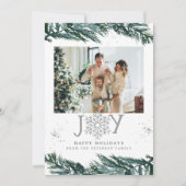 RORY Winter Pine Joy Fotocollage Kerstkaart Kaart (Voorkant)