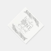 RORY Zilver Winter OnderLand 1e Verjaardagsfeest Servet (Hoek)