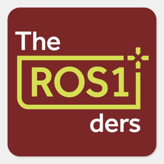 ROS1der Square Sticker Sheet Burgundy Design #3 (Voorkant)