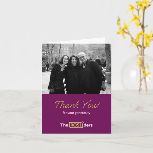 ROS1ders Dank u Notitie Design #3 Kaart (Gele Bloem)