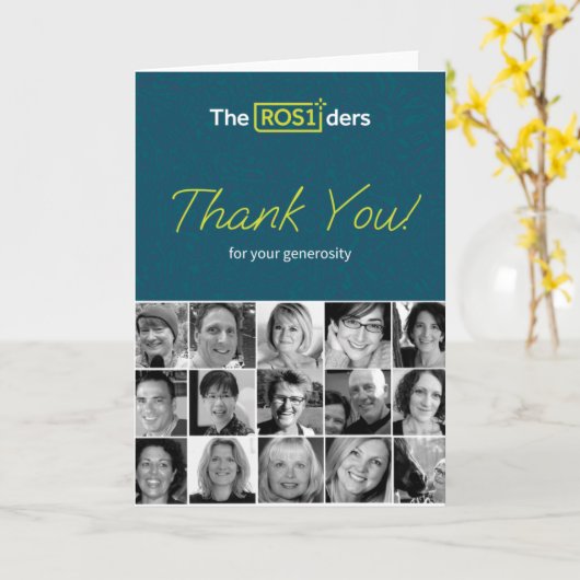 ROS1ders Dank u voor het kaartontwerp #3 Kaart (Gele Bloem)