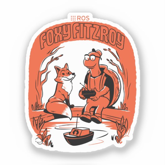 ROS 2 Foxy Fitzroy Sticker (Voorkant)