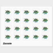 ROS C Turtle Vierkante Sticker (Vel)