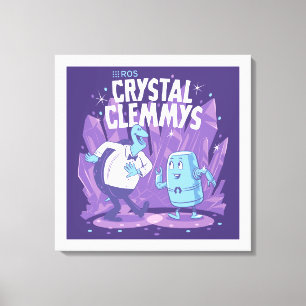 ROS Crystal Clemmys op gestreken Canvas Afdruk