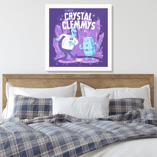 ROS Crystal Clemys op gewikkeld canvas Afdruk (Insitu (Slaapkamer))