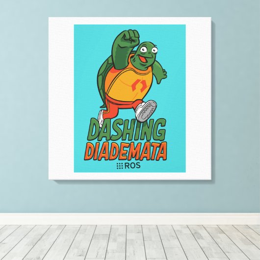 ROS Dashing Diademata op gewikkeld doek Canvas Afdruk (Insitu (Houten vloer))