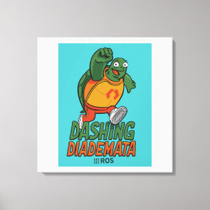 ROS die Diademata op Verpakt Canvas stormt Afdruk