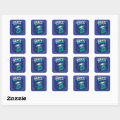 ROS Galactic Geochelone Vierkante Sticker (Vel)