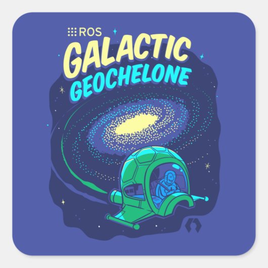 ROS Galactic Geochelone Vierkante Sticker (Voorkant)