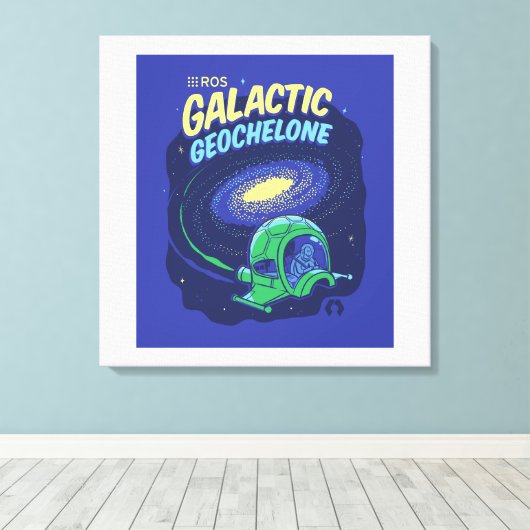 ROS Galactische Geochelone op Verpakt Canvas (Insitu (Houten vloer))