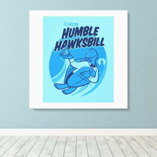 ROS Humble Hawksbill Release Artwork op Canvas (Insitu (Houten vloer))