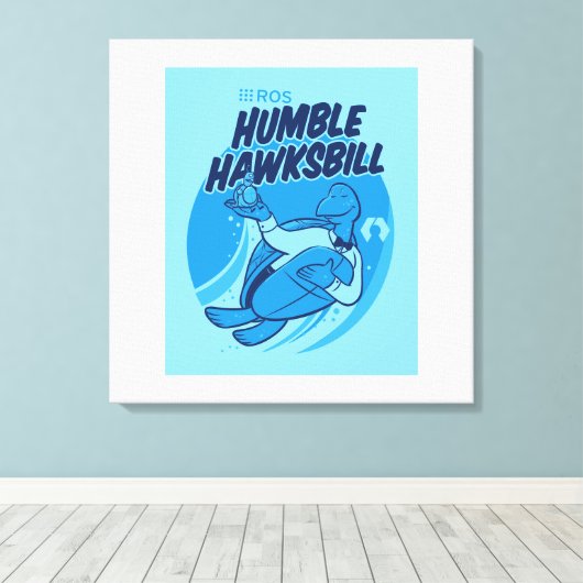 ROS Humble Hawksbill Release Artwork op Canvas (Insitu (Houten vloer))