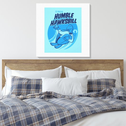 ROS Humble Hawksbill Release Artwork op Canvas (Insitu (Slaapkamer))