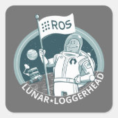 ROS Lunar Loggerhead Vierkante Sticker (Voorkant)