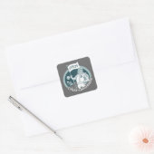 ROS Lunar Loggerhead Vierkante Sticker (Envelop)