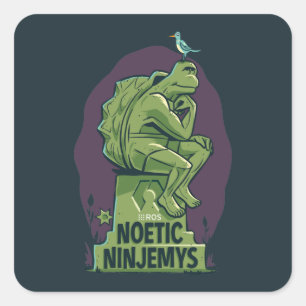 ROS Noetic Ninjemys Vierkante Sticker