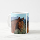 Ros paard koffiemok (Voorkant links)