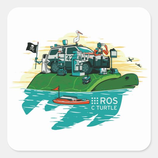 ROS schildpad Stickers (Voorkant)