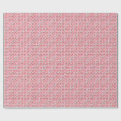 Rosa aangevinkt knoppenpatroon cadeaupapier (Vlak)