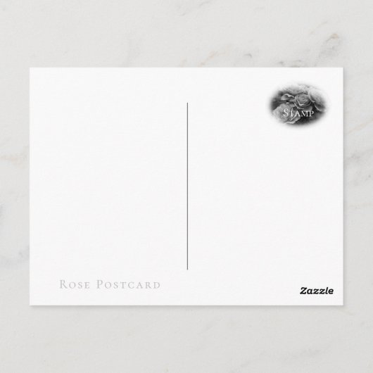 Rosa About Face Briefkaart (Achterkant)