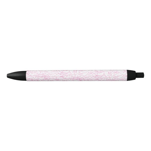 Rosa Abstracte Office Map Mappen Set Zwarte Inkt Pen (Voorkant)