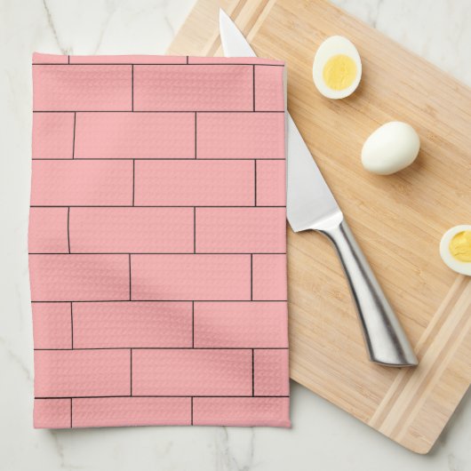 Rosa Baksteen Ontwerp Theedoek (Quarter Fold)